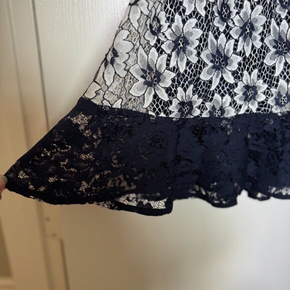 Danny & Nicole Womens Blue Lace Dress With Lining Size 14 NWT Sleeveless‎ sheer - Picture 14 of 16